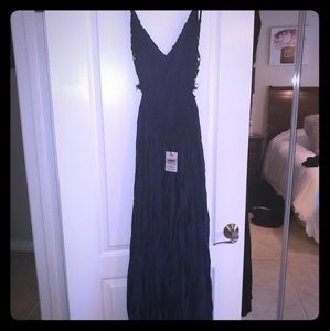 Indigo blue back less maxi dress